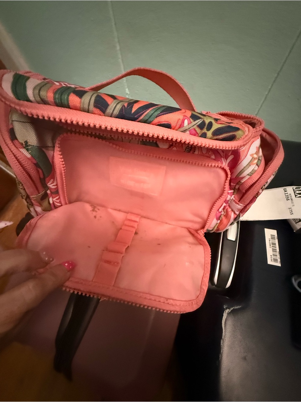 Vera Bradley Pink Coral Tropical Floral Cosmetic Case - Picture 4 of 10